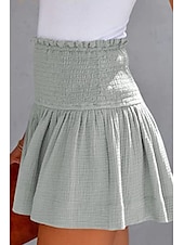 ieftine Pantaloni scurți din bumbac in-Pentru femei Pantaloni scurți inspirați din in Pantaloni Scurți Pantaloni Șic Stradă Casual Scurt Natural Simplu Talie elastică Confortabil Exterior Comfortabil Stradă Purtare Zilnică Migdală Gri
