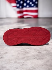 preiswerte Damen-Sneaker-Damen-Sneaker mit Blade-Sohle zum Unabhängigkeitstag – patriotische Laufschuhe mit amerikanischer Flagge für Sport und Freizeit