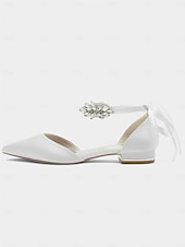 billige Formell-hvite rhinestone blonder spisse høye hæler – elegante brude bryllup stiletto pumps for kvinner
