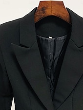voordelige Broekpakken van mama-Pantalonpak Moeder van de Bruid Elegante Simpele Overhemdkraag Vloerlengte Katoenmix Lange Mouw met Effen Kleur