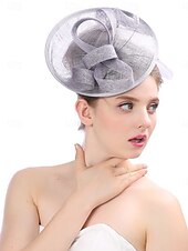 abordables Fascinators-Coiffure Polyester Imitation Lin Chapeau Fedora Mariage Élégant ancien Avec Plume Casque Couvre-chef