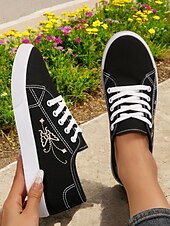 Χαμηλού Κόστους Γυναικεία Sneakers-γυναικεία λευκά εύκαμπτα πάνινα πάνινα παπούτσια – ελαφριά αναδιπλούμενα παπούτσια με κορδόνια για ταξίδια, περπάτημα και casual ντύσιμο