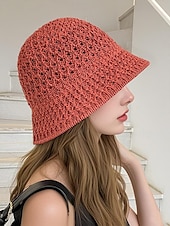 abordables Chapeaux pour femmes-Chapeau de paille vintage pour femme – chapeau de soleil respirant tissé à la main, léger et pliable, chapeau de plage élégant pour les vacances d&#039;été, les voyages et les activités de plein air