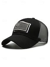 halpa Miesten hatut-miesten mesh-naamioinen baseball-lippis amerikkalaisella lipulla - taktinen tyyli ulkoiluun ja armeijan harrastajille päivittäisiin ja kenttätoimintoihin