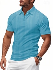  Per uomo Maglia da golf Polo da Golf Casuale Lavoro Bavero Manica Corta Essenziale Moderno Semplice Patchwork Bottoni Estate Vestibilità regolare Bianco Grigio chiaro Cachi Azzurro chiaro Maglia da