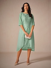cheap Blouses &amp; Shirts-Women&#039;s Chiffon Cover-Up Jacket  Solid Color Elegant Stylish Half Sleeve Sage Green Summer Spring