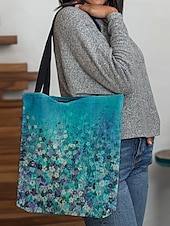 economico Borsette e borse tote-&quot;borsa tote floreale per donna – elegante borsa di grande capienza con motivo floreale nero e rosa, perfetta per lo shopping, i viaggi e l&#039;uso quotidiano&quot;