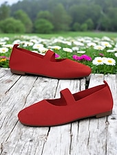 economico Ballerine da donna-ballerine mary jane flyknit da donna – comode scarpe slip-on con punta quadrata per l&#039;estate e l&#039;uso quotidiano