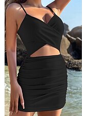 economico Abiti di Laurea-Per donna Mini Abito Abito Bianco Abito da laurea Abito Sottoveste Moda All&#039;aperto Compleanno Laurea Vestibilità regolare Semplice Senza Maniche Spalline sottili Nero Bianco Rosa Blu Reale Estate