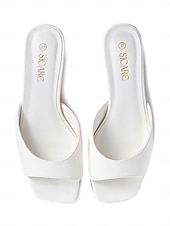 economico Sandali con tacco-sandali da donna classici con tacco a gattino e punta aperta – eleganti sandali slip-on per l'ufficio e le feste