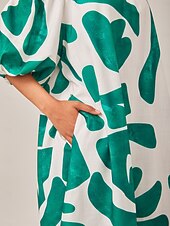 abordables Robes décontractées-robe ample à col bateau et imprimé color-block