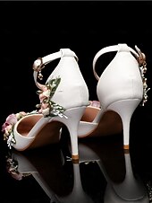 billige Formell-hvite blomstrede høyhælte pumps med matchende clutch – romantiske sko til bryllup og spesielle anledninger for kvinner blå rhinestone bue wedge s