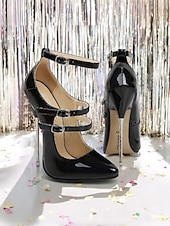 economico Festa Notturna-décolleté con tacco a spillo a triplo cinturino in argento – eleganti scarpe da sera e da festa per la vita notturna da donna