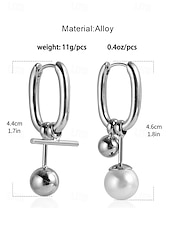 voordelige Damesoorbellen-chique asymmetrische creolen voor dames met parel- en metalen bolversieringen - modern en elegant, geschikt voor modieuze vrouwen om te dragen voor dagelijkse en avondgelegenheden