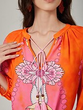 economico Bluse e camicie-pullover con stampa in stile vacanza