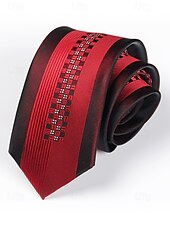 abordables Cravates et nœuds papillon pour hommes-Cravate étroite de 6 cm pour homme - motif à rayures, fleurs, carreaux, élégante cravate en soie tissée pour les affaires, les mariages et les événements formels