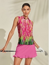 billiga Kvinnors golfkläder-Dam Vandringspolotröja Rosa Ärmlös Överdelar Golfkläder för damer Kläder Outfits Bär kläder