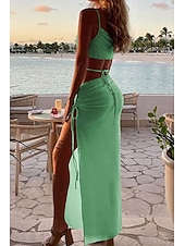 economico Abiti di Laurea-Per donna Abito Midi Abito Bianco Abito da laurea Abito Sottoveste Moda Compleanno Laurea Data Vestibilità regolare Semplice Senza Maniche Spalline sottili Rosa chiaro Nero Bianco Giallo Estate