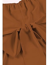 abordables Robes de vacances-Femmes Robe Midi Robe en coton et lin Mode Basique Moderne Quotidien Fête Sortir Coupe régulière Uni Manche Courte Épaules Dénudées Vert Claire Bleu Roi Violet Marron Été