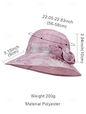 billige Damehatter-elegant blomstersolhatt for kvinner - lett pustende bøttehatt med bred brem med rosedekor, pustende og UV-beskyttelse, perfekt for strand, reise og sommer utendørsaktiviteter