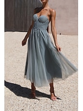 abordables Vestidos de fiesta-Mujer Vestido Midi Vestido lencero Clásico Diario Festivos Fin de semana Ajuste regular Plano Sin Mangas Correa de espagueti Negro Rosa Azul claro Verano