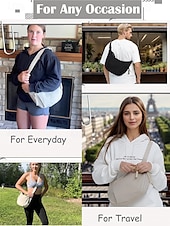 お買い得  クロスボディ・バッグ-女性用軽量クロスボディショルダーバッグ - 調節可能なストラップ付きのカジュアルな防水ナイロンスリングバッグ、旅行、ショッピング、日常使いに最適なマルチポケットデザイン