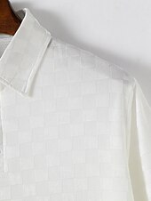 preiswerte Klassisches Poloshirt für Herren-Herren Golfshirt Golf Poloshirts Arbeit Lässig Revers Kurzarm Basic Modern Karomuster Patchwork Knöpfe Sommer Normale Passform Schwarz Weiß Dunkelmarine Grau Leicht Blau Golfshirt