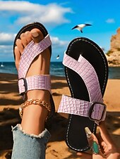 levne Sandály na dovolenou-dámské trendy zelené croc – sandály s reliéfem – dvojité – páskové, tanga – obuv ve stylu dámských plážových výletů, letních procházek a příležitostných setkání