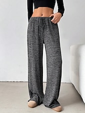 economico Pantaloni-Per donna Pantaloni Casual Lunghezza intera Naturale A righe Elasticizzato Casual Quotidiano Grigio chiaro Marrone e nero Blu cielo e Bianco Bianco / Rosa Estate