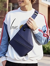 levne Pánské tašky-pánská nepromokavá taška přes rameno náprsní taška - módní crossbody náprsní taška, lehká taška přes rameno, vhodná na cestování, do práce i na každodenní využití ve volném čase