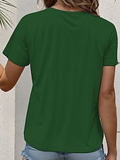 abordables T-shirt Humor &amp; Citations-Femmes T-shirt Graphique Lettre ancien Élégant Classique Manche Courte Col ras du cou Col rond Hauts Réguliers Quotidien Imprimé Noir Violet Marron Vert Été Wife Husband