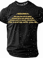 cheap Faith T shirts-Easter Men&#039;s Jesus Christian T Shirt Short Sleeve T shirt 3D Print Crew Neck Shirt Designer Casual Party Street Casual Black Summer Spring Clothing Apparel S M L XL XXL XXXL