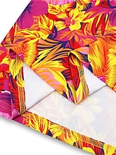 abordables Robes Floraux Imprimés-Femmes Robe Midi Robe d&#039;été Robe Nuisette Robe bohème Mode Moderne Quotidien Plage Week-end Coupe régulière Fleuri Sans manches Col en V Jaune clair Jaune Bleu Violet Été