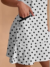 billiga Kvinnors golfkläder-Dam golfklänning Vit Ärmlös Klänningar Golfkläder för damer Kläder Outfits Bär kläder