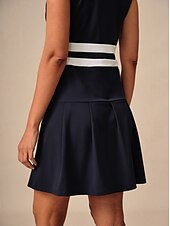 billiga Golfklänningar-Dam golfklänning Sjöblå Svart Marinblå Ärmlös Klänningar Golfkläder för damer Kläder Outfits Bär kläder