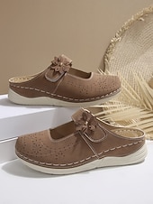 abordables Sabots et mules femme-Mules Mary Jane à fleurs pour femmes – un style mignon et confortable pour les sorties décontractées, le shopping et le quotidien