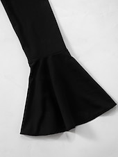 cheap Plain Dress-Women&#039;s Boho Dress Western Dress Vintage Mini Dress A Line Dress Ruffle Dress Casual Going out Beach Regular Fit Graphic Long Sleeve V Neck Black Summer