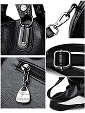economico Borsette e borse tote-Borsa a tracolla da donna in similpelle con doppi manici – borsa a tracolla casual vintage con tracolla per ufficio, viaggi e uso quotidiano