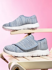 billige Sneakers til kvinner-ortopediske gåsko for kvinner – lette justerbare slip-on joggesko for seniorer og sykepleiere