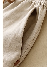 ieftine Pantaloni scurți din bumbac in-Pentru femei Pantaloni scurți din bumbac in Pantaloni Scurți Pantaloni Șic Stradă Casual Scurt Natural Simplu Buzunar Design Elastic cu Cordon Confortabil Exterior Comfortabil Stradă Casul / Zilnic