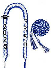 cheap Women&#039;s Scarves-Class of 2025 Graduation Honor Cord 2-Piece Set – Braided purple, gold and black graduation cape with tassel and cap design for high school and college seniors