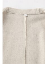 abordables concevoir des robes en coton et lin-Femmes Robe Midi Robe Chemise Robe en coton et lin Moderne Quotidien Sortir Week-end Coupe régulière Uni Sans manches Col de chemise Kaki Été