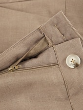 abordables Ensembles chemisiers pour femmes-Femmes Actif Mode Chemisier Gilet Ensembles de Pantalons Sans manches Col en V Couleur Unie Dubbele Rij Knopen Extérieur Fête Noir Marron Gris Été Coupe régulière
