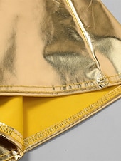 abordables pantalons décontractés-Homme Pantalon Disco Pantalons Évasés Pantalons Pantalon décontracté Boutons Avec Poches Uni Confort Soirée Scène Lumières Disco Mode Occasionnel Dorée Micro-Élastique