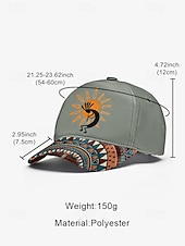 economico Cappelli da uomo-Cappellino da baseball da uomo con stampa mimetica e motivo tribale, cappello regolabile con protezione solare per sport all'aria aperta, escursionismo e abbigliamento casual