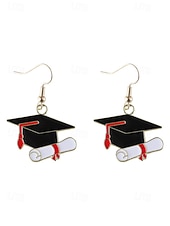 ieftine Cercel de damă-cercei cu șapcă de absolvire și diplomă – bijuterii email distractive pentru femei și fete – accesoriu clasa 2025 pentru petreceri, ceremonii și cadouri de absolvire