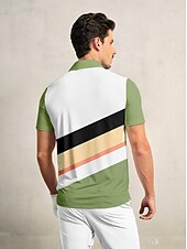 olcso Férfi golfruházat-Férfi POLO trikó Zöld Rövid ujjú Felsők Golf Attire Ruházat Felszerelések Viselés Ruházat