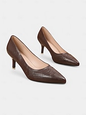 billige 1950-tallet-burgunder i kunstskinn med spisse hæler for kvinner, brogue-design, kattehæler, elegant stil fra 1950-tallet, ideell for kontorklær og kveldsarrangementer
