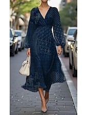 economico Abito Floreale-Per donna Abito maxi Abito Pieghettato Abito aderente Abito aderente e svasato Compleanno Casual Formale Ufficio Data Vestibilità regolare Floreale Grafico Senza Maniche Scollo a V blu navy Champagne