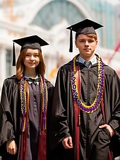 cheap Women&#039;s Scarves-Class of 2025 Graduation Honor Cord 2-Piece Set – Braided purple, gold and black graduation cape with tassel and cap design for high school and college seniors